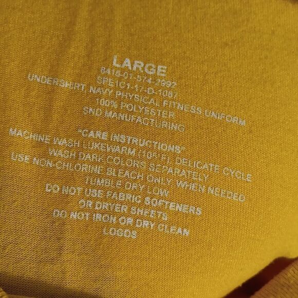 US Navy Undershirt Navy Physical Fitness Uniform Tee - Picture 5 of 6